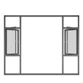 Warren NFRC Certificate Factory Made Thermal Break Aluminum Best Low E Glass Heat Strengthened Swing Windows